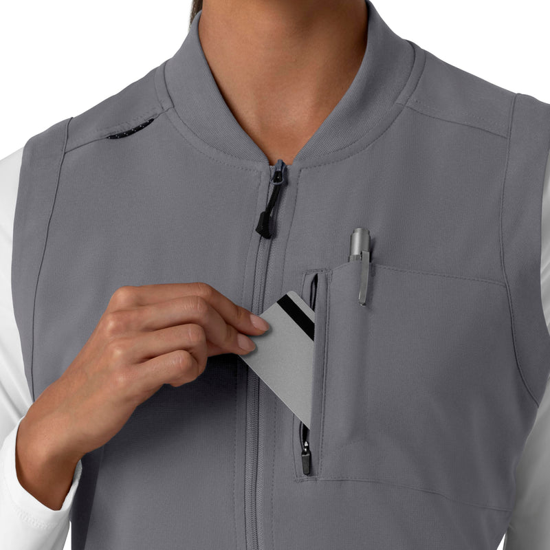 Carhartt Scrubs for Women Force Cross-Flex Lightweight Vest X-Small Pewter