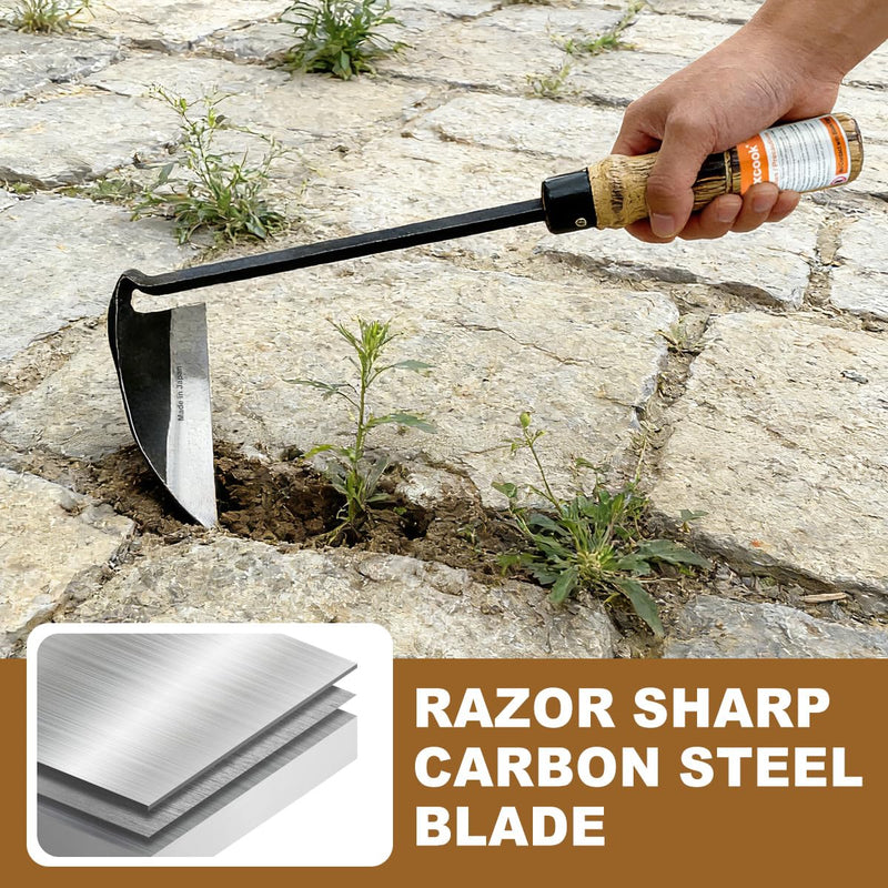 Garden Weeding Hoe, a Professional Handheld Sharp Weeding Tool for Managing Gardens, Gardens, and Farms (Large)
