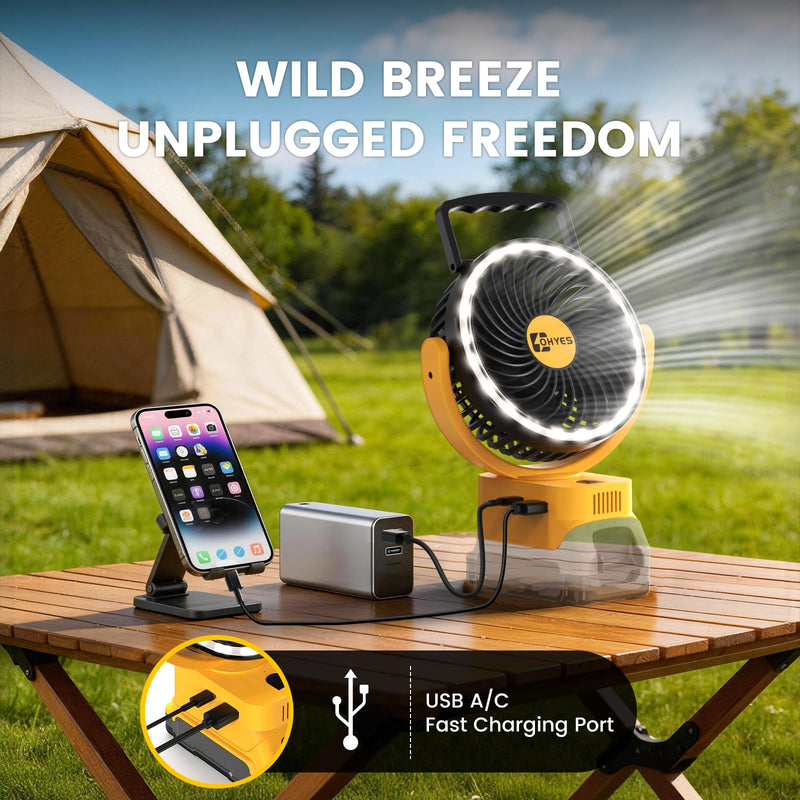 ohyes 5IN Jobsite Fan Fit For DeWALT 20V Max Battery
