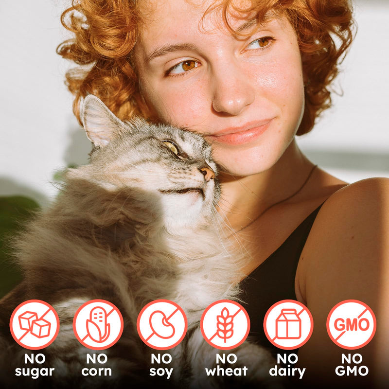 Cat Vitamins for Indoor & Outdoor Pets - 200 Chews - Healthy Cat Treats - Immune, Joint Support, Skin & Digestion - Multivitamin with Omega 3s, Glucosamine & Probiotics