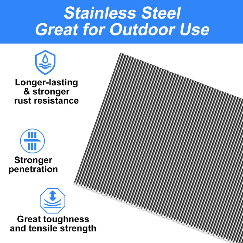 23 Gauge Stainless Steel Pinner Nails (5/8",3/4",1",1-3/8") assorted 4 sizes' Headless Pin Nails for Molding Cabinetry Building Assembly (5000) 5000