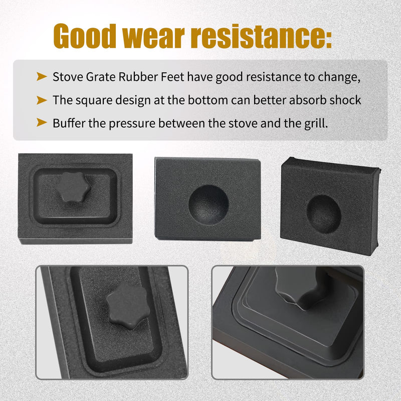 8 Packs 826885 Stove Rubber Feet Compatible with Wolf CG Series Gas Cooktop Range Burner,Gas Cooktops Burner Grate Pad Fit for CG304T/S CG304P/S CG365P/S CG365T/S And More