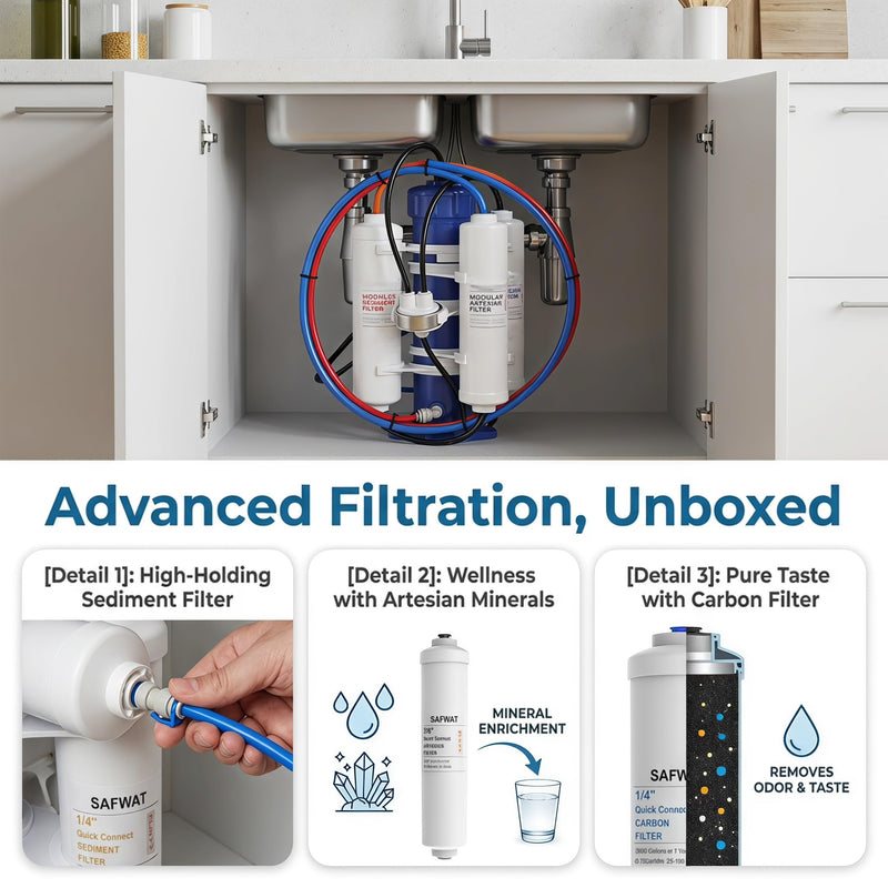 SAFWAT Water Filter Change Set Replacement for Home Master ISetTMA8