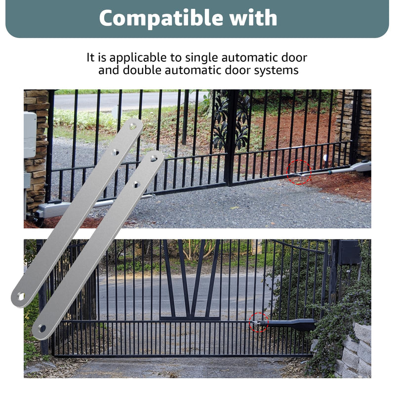 Model AXPO Push-to-Open Gate Brackets for Automatic Swing Gates Opening Away from Property - Solid Steel Rear Mount Pivot Hardware Compatible with Ghost Controls
