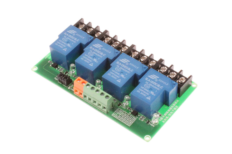 NOYITO 30A 4 Channel Relay Module High Low Level Trigger with Optocoupler Isolation Load DC 30V AC 250V 30A for PLC Automation Equipment Control, Industrial Control (4-Channel 12V) 4-Channel 12V