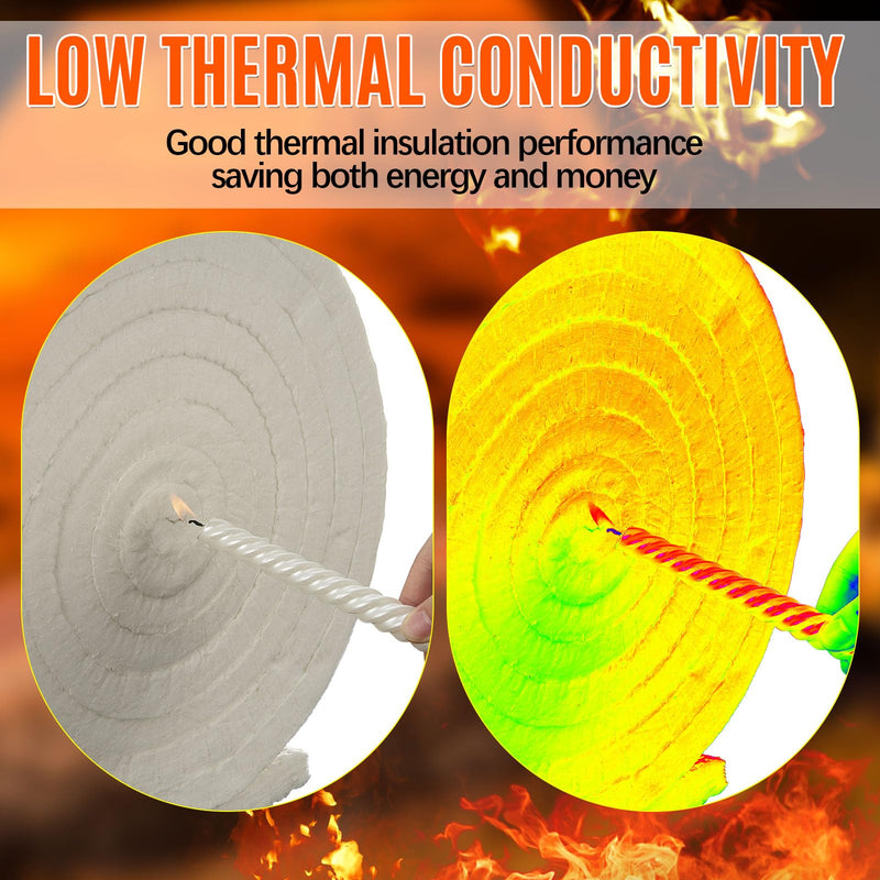 Qilery Ceramic Fiber Fireplace Insulation 1''x1/4''x200'', 2200f Rated 1" X 1/4" X 200''