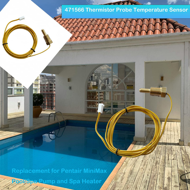 471566 Thermistor Probe Temperature Sensor Replacement for Pentair for Pentair MiniMax Pool/Spa Pump and Spa Heater 12 Month Replacement Service