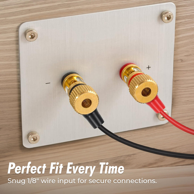 InstallGear 10 Gauge AWG Tinned Pure Copper Lugs Ring Terminals Connectors with Heat Shrink - 10-Pack | Electrical Connectors, Heat Shrink Wire Connectors for 10 Gauge Wire 10 AWG - 1/4" Ring