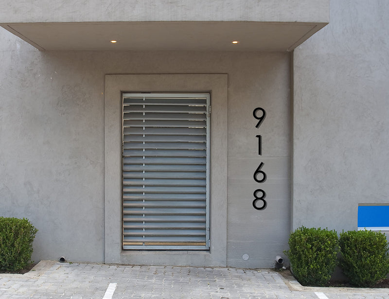 12 Inch Modern Floating House Numbers for Outside | Large Metal House Numbers for Outdoors | Black Coated Rust-Proof Home Address Numbers/Plaques | Metal Numbers 9