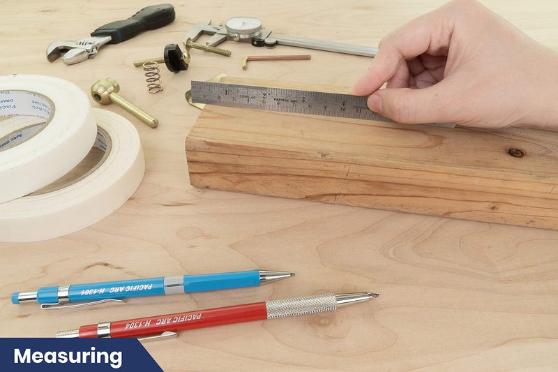 Pacific Arc 6 Inch Stainless Steel Ruler with Inch/Metric Conversion Table 6 In - NewNest Australia