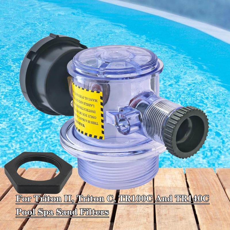 273564Z Manual Air Relief Valve, Compatible with Triton C, TR140C, TR100C, Triton II Pool Spa Sand Filters Air Relief Valve Assembly, Easy Maintenance, Accurate Pressure Monitoring