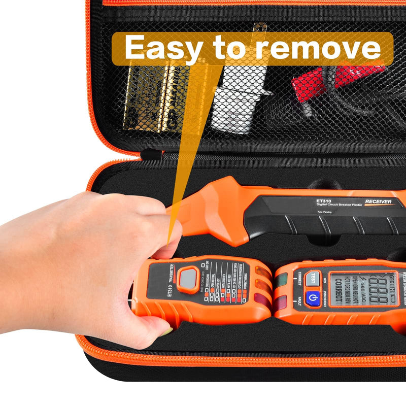 Storage Case for Klein Circuit Breaker Finder, Outlet Repair Kit & GFCI Tester - Box Only Black