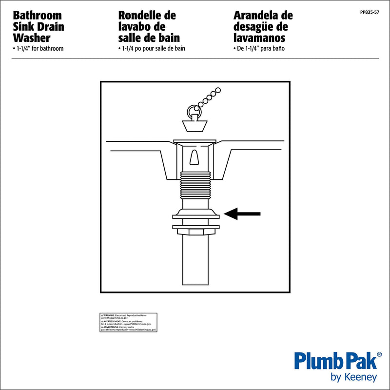 Plumb Pak, 1-1/4 x 2 x 3/8" PP835-57 Rubber Washer/Gasket Basin 1-1/4-Inch by 2-Inch by 3/8-Inch, Color