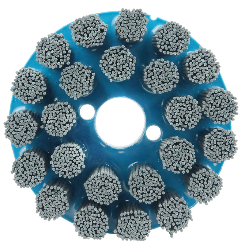 Weiler 85814 4" Nylox Disc Brush, Crimped Filament, .035/180SC Fill, 7/8" Arbor Hole, Made in The USA 4" Dia 0.035 Filament Dia / 180 Grit