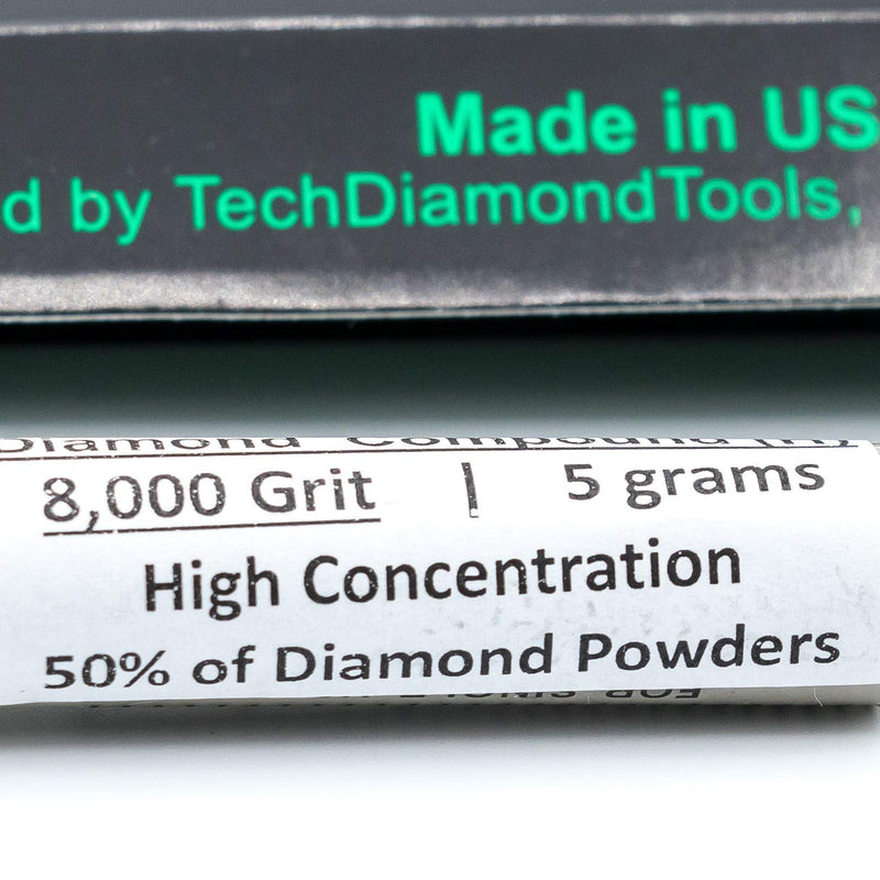TechDiamondTools Polishing Diamond Compound Kit of 5 x 5 Grams Sharpening Lapping and Finishing Diamond Pastes