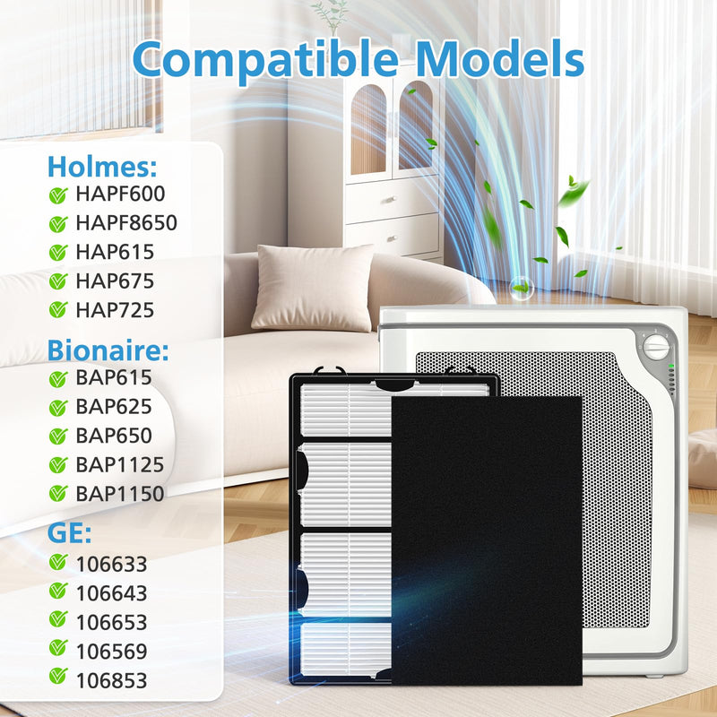 3 Sets HAPF600 Filter Replacement for Holmes Air Purifiers