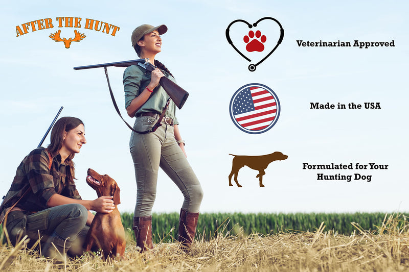 After The Hunt Advanced Hip & Joint Protection Dog Supplement with Glucosamine, Chondroitin & MSM - Inflammatory Pain Relief Chews to Help Flexibility - Bacon Flavored - Yucca & Turmeric - 120 Ct