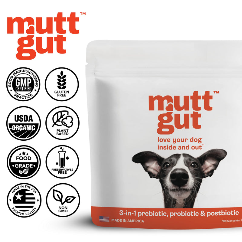 All-Natural 3-in-1 Dog Probiotic, Prebiotic, and Postbiotic Supplement Powder - Probiotics for Dogs with 135 Billion CFUs, Anti Diarrhea, Digestive Enzymes & Antioxidants (90g) 90g - PawsPlanet Australia