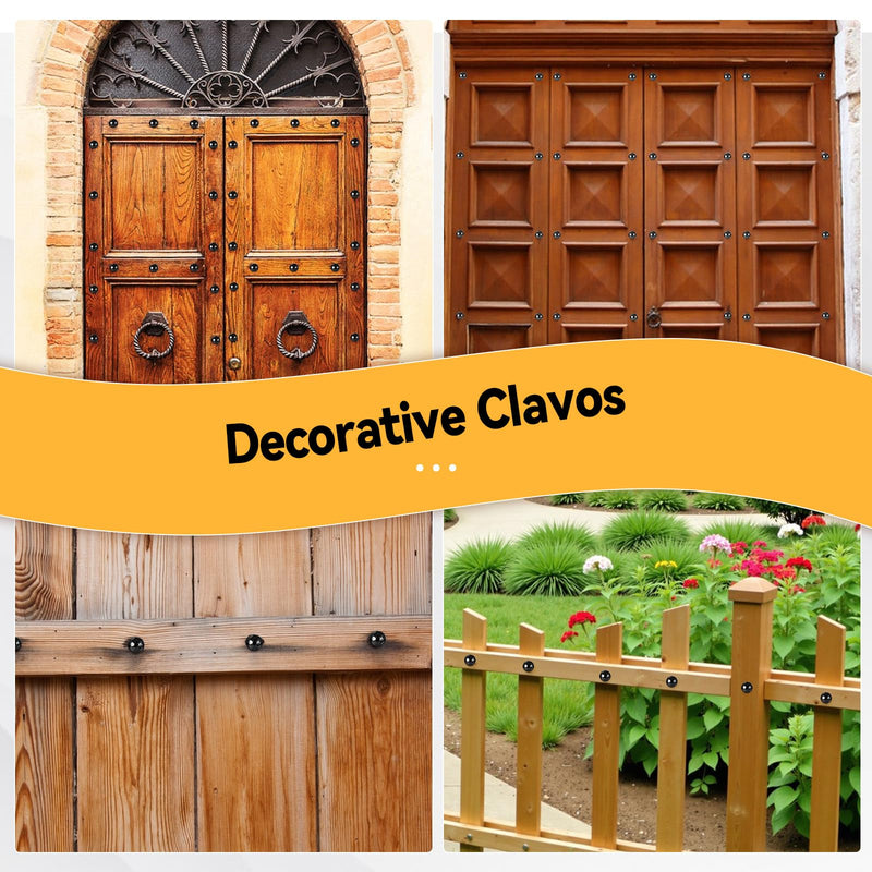 100 Pcs 1 Inch Large Iron Clavos Decorative Nails, Iron Antique Clavos, for Wood Home Improvement, Farmhouse Shutters, Barn Door, Furniture Nails