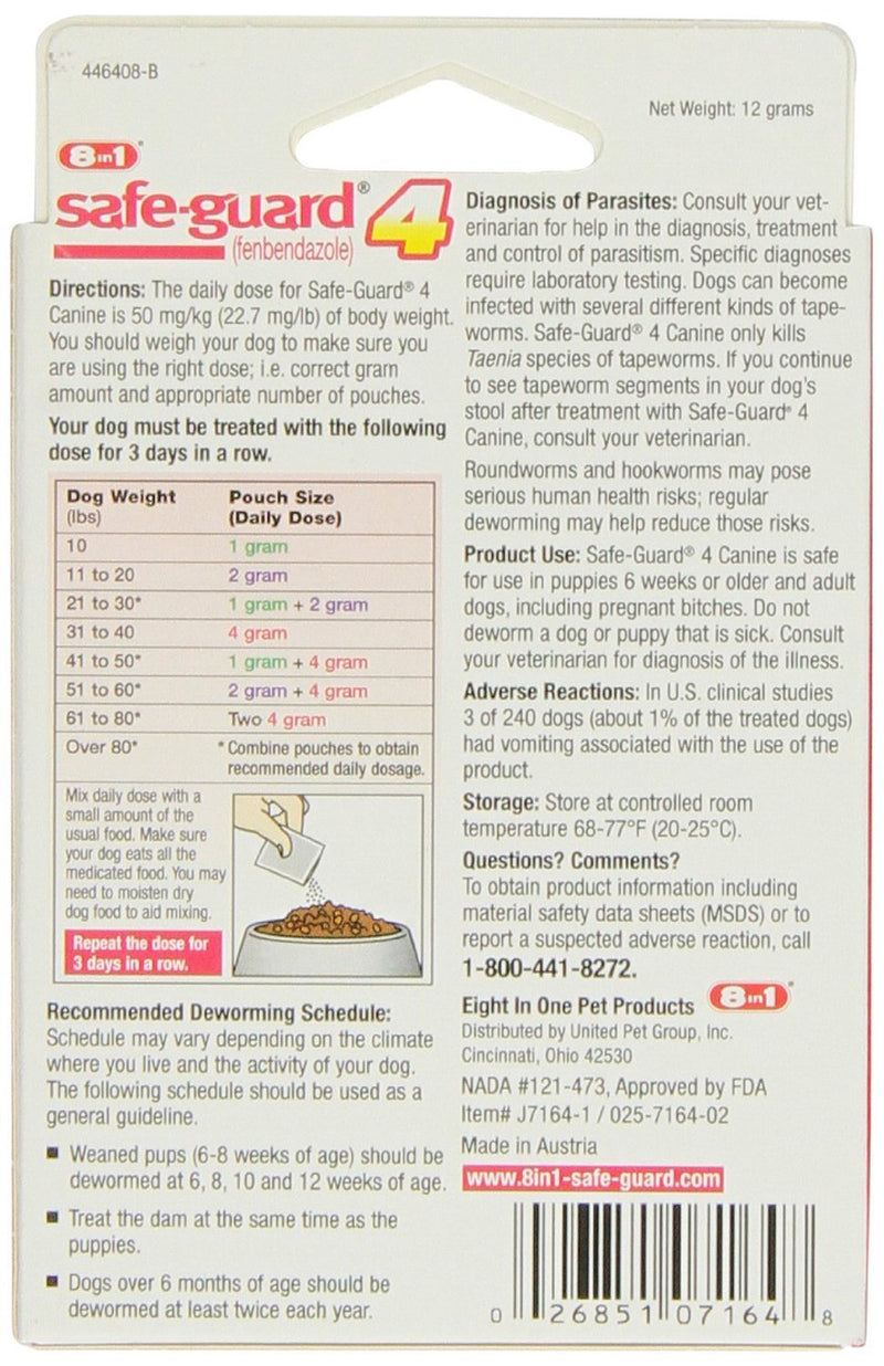 Guard Canine Dewormer for Large Dogs, 4-Gram (Pack of 2) - PawsPlanet Australia