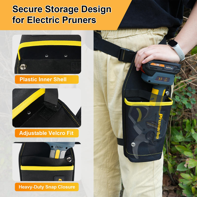 Pruner Holster with Belt Thicker Version Plastic Liner Added | Adjustable Durable Tool Pouch for Gardening, Pruning Shears Holder Organizer Kit for Orchardist Gardener Farmer