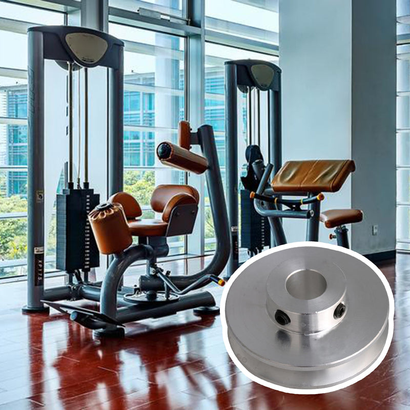 BQLZR 41x16x10MM Silver Aluminum Alloy Single Groove 10MM Fixed Bore Pulley for Motor Shaft 3-5MM PU Round Belt