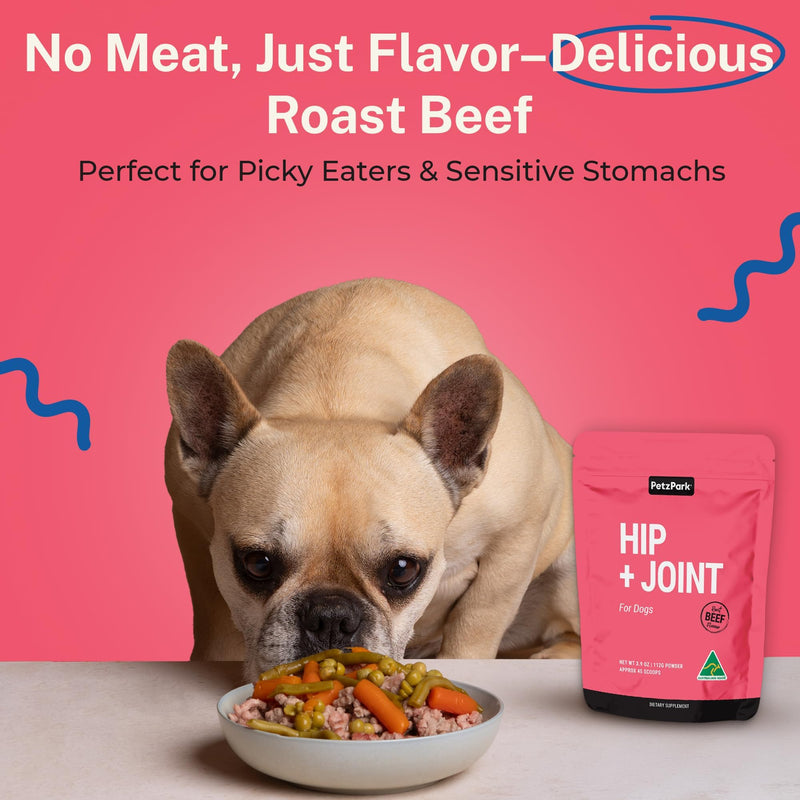Glucosamine for Dogs - Hip & Joint Support Powder with Chondroitin & MSM - Arthritis Pain Relief, Hip Dysplasia Treatment - 800mg Glucosamine - 45 Scoops 3.9 oz - PawsPlanet Australia