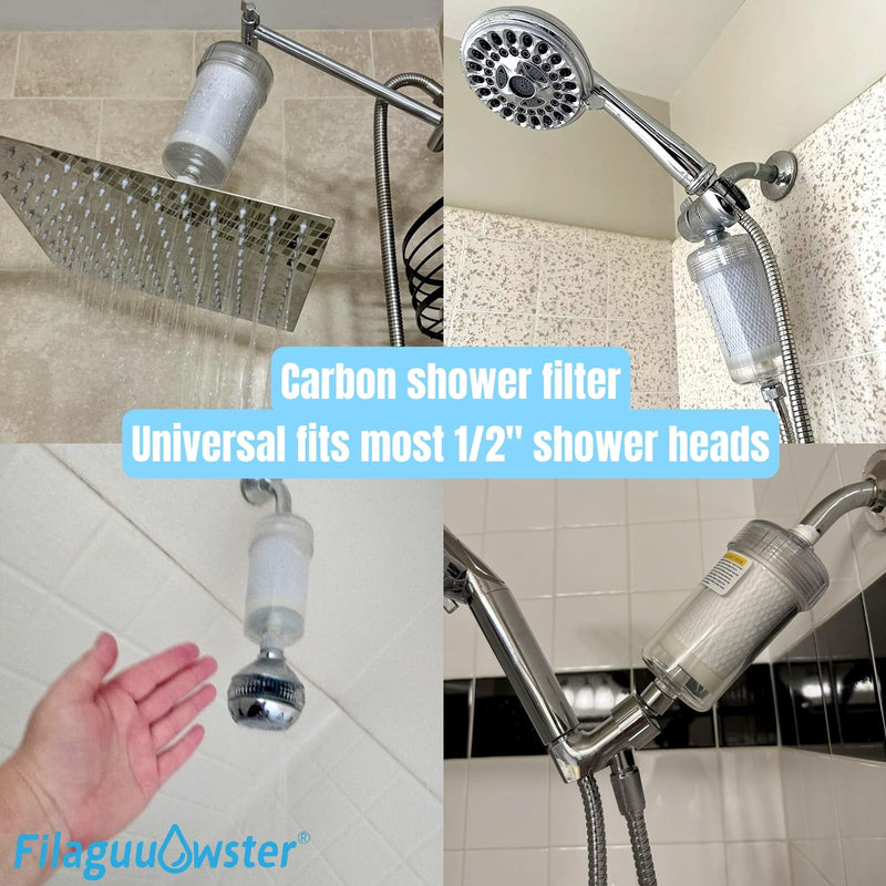 Washing Machine Water Filter, Carbon Shower Filter, Traps Chlorine, Softens Hard Water, Anti-Scale, Anti-Clog, Protects Clothes, Skin n Hair (Upgraded Refill Cartridge of FA10)