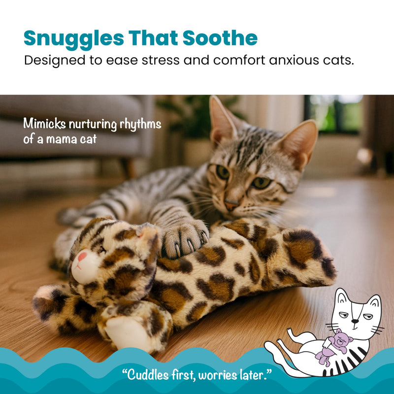 Catstages Calming Kitty Pal Cat Toy - Plush with Purring, Heartbeat, Warmth & Vibration for Anxiety Relief in Kittens and Cats