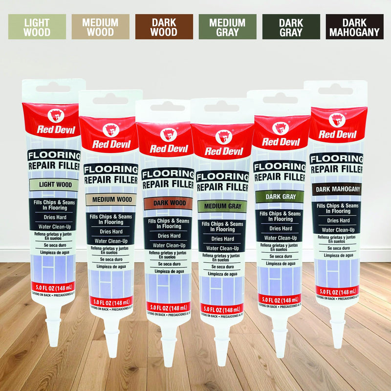 Red Devil 056070 Flooring Repair Filler, 5 oz., Dark Mahogany, 4 Pack Pack of 4