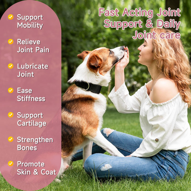 Senior Dog Hip & Joint Supplement – Chicken Flavor Soft Chews with Glucosamine, Chondroitin, MSM, Yucca & Dual Omega 3-6 – Daily Multivitamin for Mobility & Vitality – ZOAPETAL