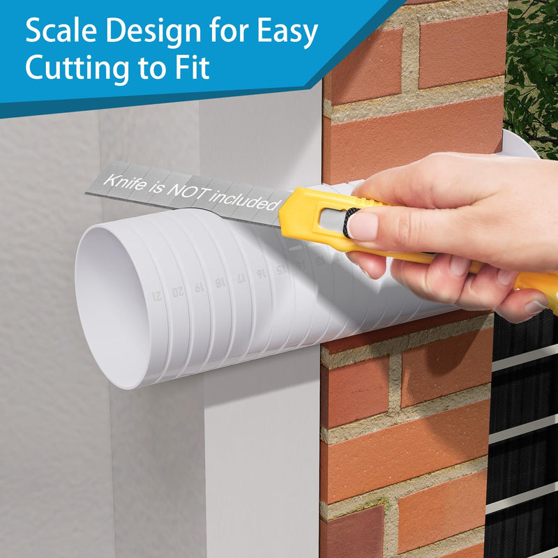 Air Jade Mini Split Cover Wall Sleeve for Air Conditioner Line Set Cover, AC Sleeve Through the Wall for Line Sets, Seal & Decorate the Wall Hole Outside Inside