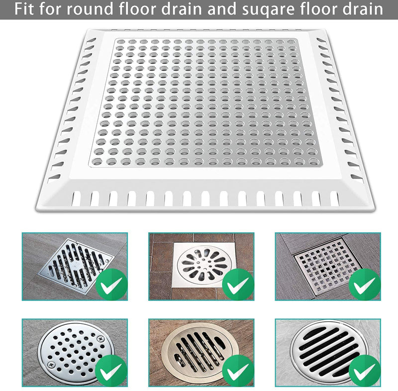Hair Catcher/Drain Strainer/Shower Drain Cover for Bathroom Floor Drain, Stainless Steel and Silicone (Patented Product) Gray 4 inch