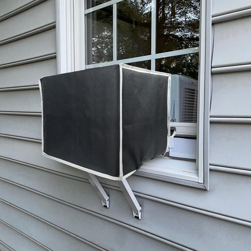 Heavy Duty Air Conditioner Cover Outside Unit for Midea U Shaped 8000/10000/120000 BTU Garpernics Window AC Winter Cover Outdoor with Straps Dust-proof waterproof 20Wx12Dx13.5H