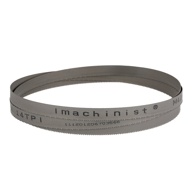 Imachinist S931212812 M42 Bi-Metal 93-1/2" in Long, 1/2" in Wide, 0.025" in Thick Bandsaw Blades for Soft Ferrous Metal Cutting Variable Teeth (8/12TPI) 8/12TPI