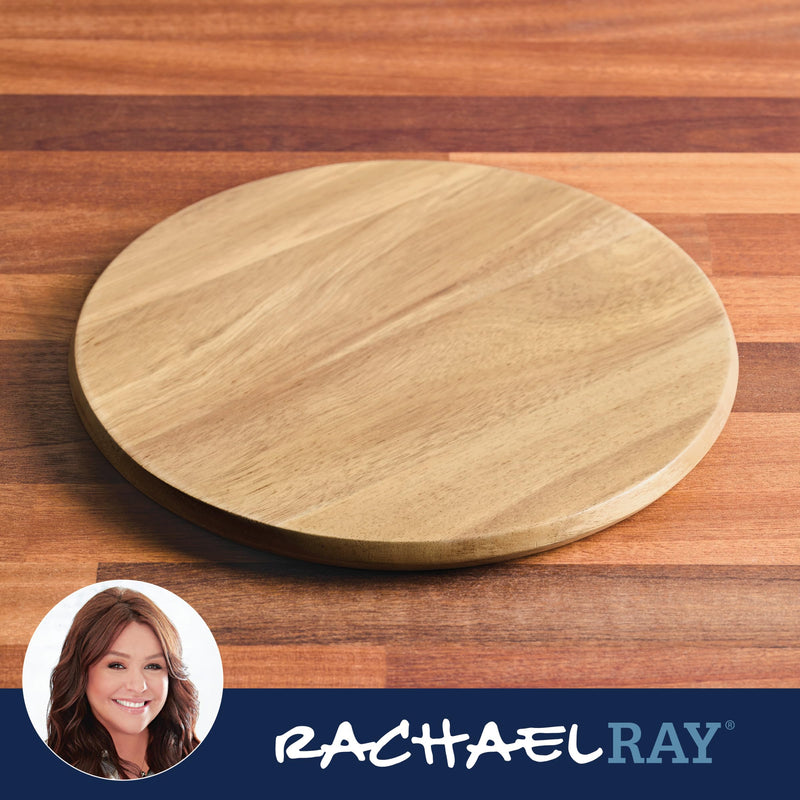 Rachael Ray Pantryware Magnetic Acacia Trivet with Silicone Feet, 9 Inch - Brown