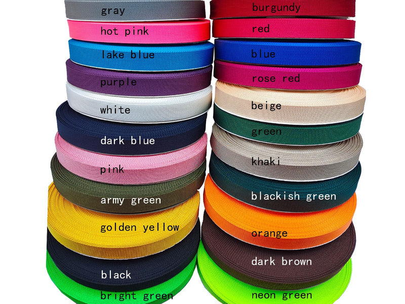 1 Inch Nylon Webbing 6 Yards 20 Yards 22 Yards 24 Yards Durable Flat Nylon Strap for Backpack Cargo Strap Pet Leash or Collar Craft Blue 6.0 Yards