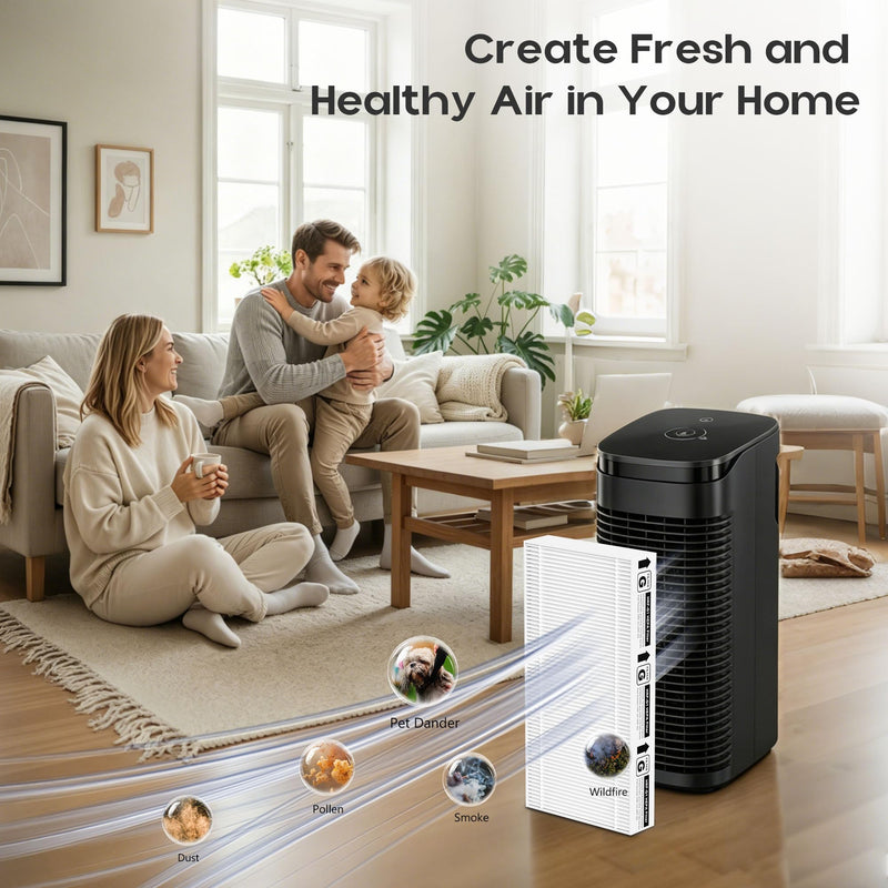 HRF-G Replacement Filter, Compatible with Honeywell HPA030/HPA080/HPA180/HPA020/HPA075/HPA175 Series Air Purifier, Part Number HRF-G1/HRF-G2, HEPA Air Purifier Filter G, 4 Pack