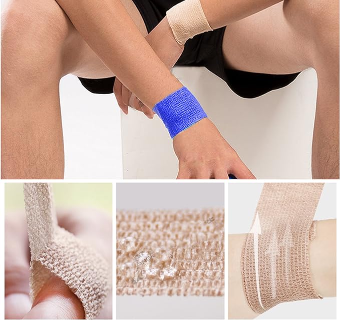 Self-Adhesive Tape, Taping, Elastic Bandage, Elastic Bandage, Thick, 6 Rolls - NewNest Australia