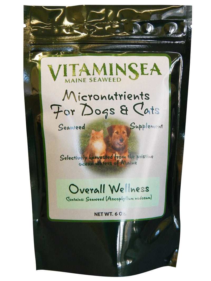 VITAMINSEA Micronutrients for Dogs & Cats | Dried Norwegian Kelp Seaweed Supplement | All Natural Food Additives | Rich in Vitamins, Minerals & Amino Acids | Rockweed Flakes for Overall Health | 6 oz Overall Wellness