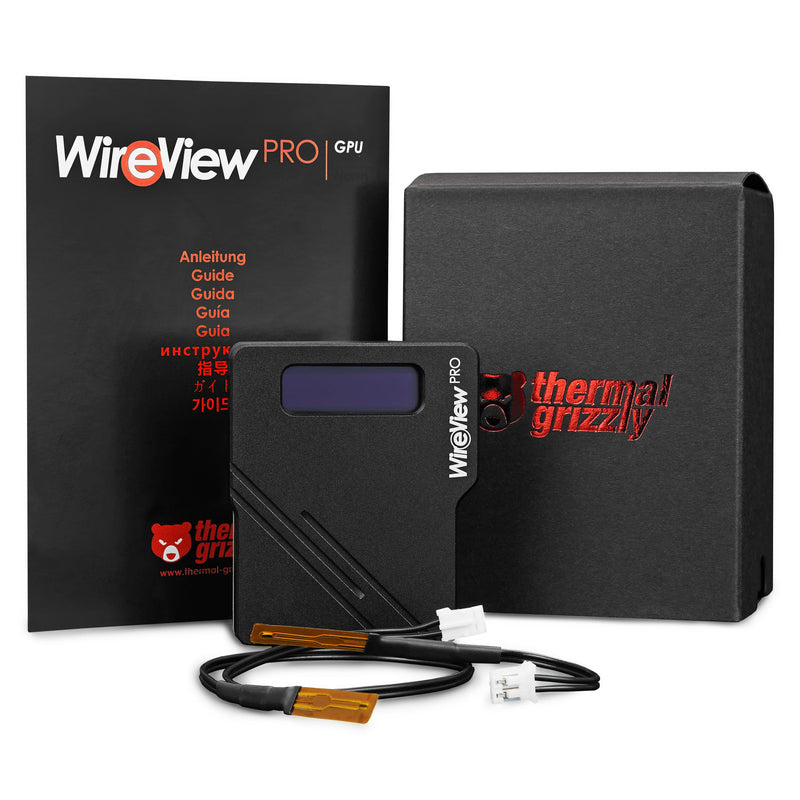 Thermal Grizzly WireView Pro GPU 90° - 1x12VHPWR 90° Reversed - Advanced Power Meter for Graphics Cards - OLED Display - Temperature Sensors - Monitoring Tool - Made in Germany 1x12VHPWR 90° Reverse