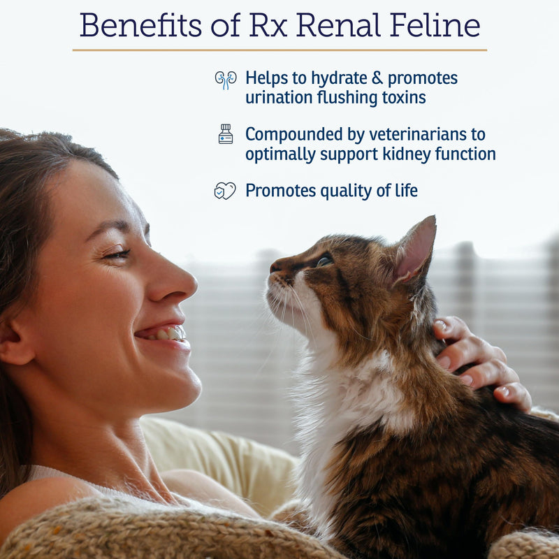 Rx Vitamins Renal Feline Beadlets - Cat Kidney Support with Astragalus Root and Milk Thistle for Cats - Supports Kidney and Immune Health in Cats - 3.52oz / 100g