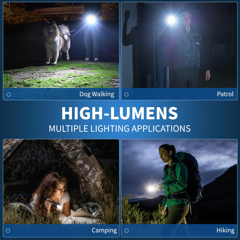 Flashlight LED Rechargeable Flashlights High Lumens, 99,000 LM Super Bright Powerful Flashlight, High Powered Flash Lights Waterproof Handheld Flashlights for Home Camping Hiking(2 Pack)