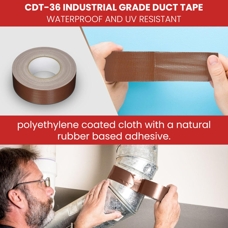 GGR Supplies T.R.U. CDT-36 Industrial Grade Duct Tape. Waterproof and UV Resistant. Multiple Colors Available. 60 Yards. (White, 1/2 in.) White 1/2 in.