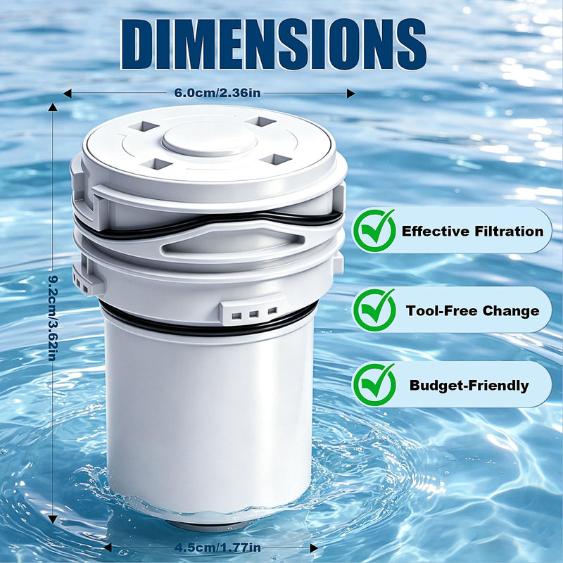 Replacement Filter Cartridge for Delta Clarifi Shower Head Compatible with Model 7RC100 Shower Filter (2 Packs) 2 Packs