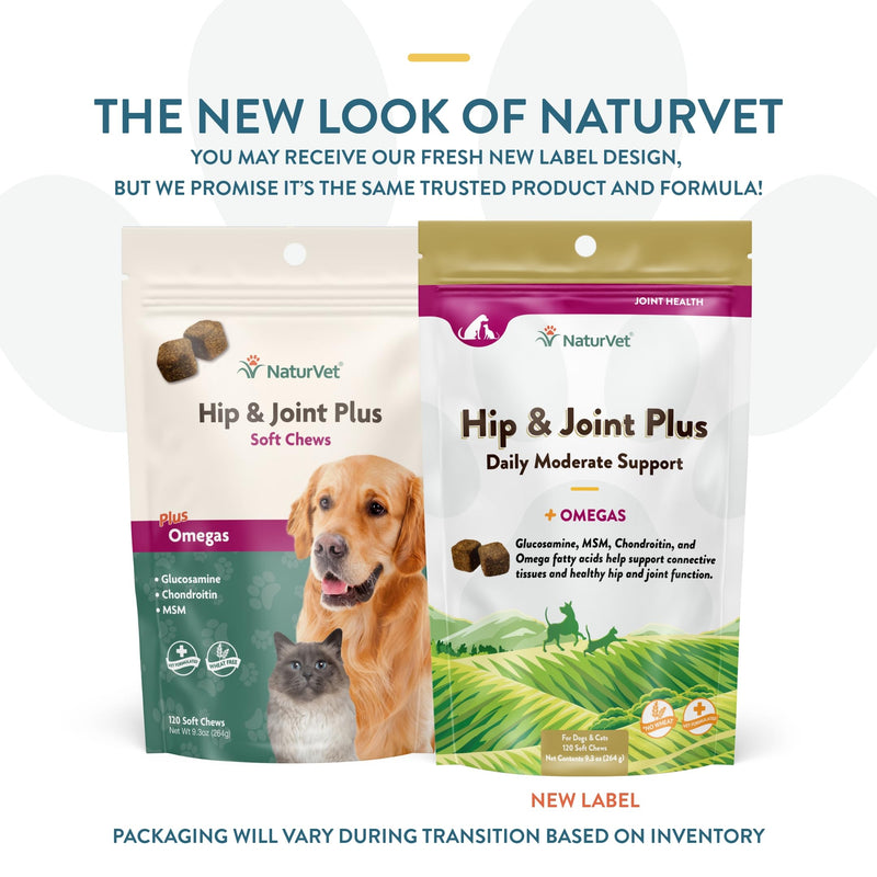 NaturVet Hip & Joint Plus Soft Chew (Bag) 120 ct