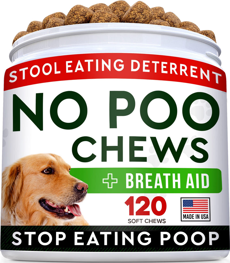 Senior Advanced Glucosamine Joint Supplement + No Poo Treats Bundle - Hip & Joint Pain Relief + Coprophagia Stool Eating Deterrent - Omega-3, Chondroitin, MSM + Probiotics & Digestive Enzymes - 240Ct