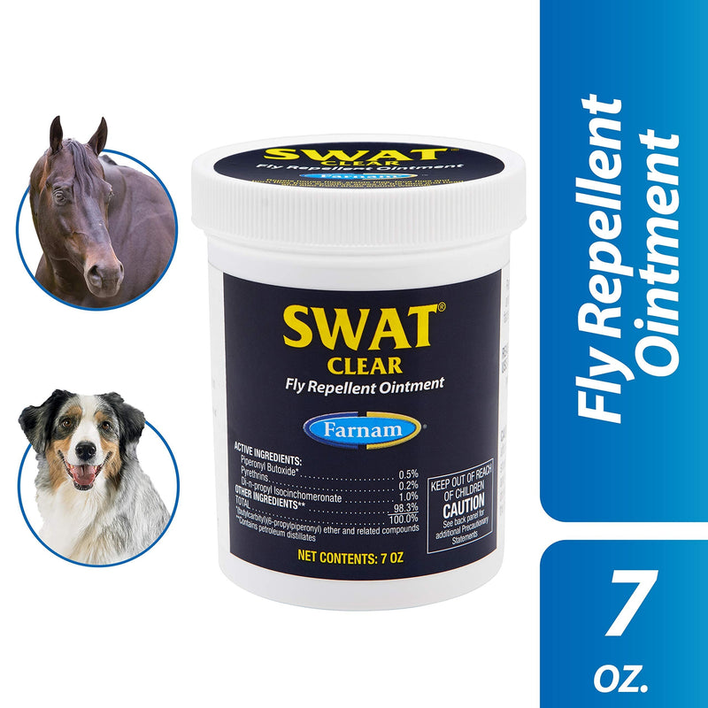 Farnam SWAT CLEAR Horse Fly Control for Horses, Ponies and Dogs, 7 ounce jar - PawsPlanet Australia