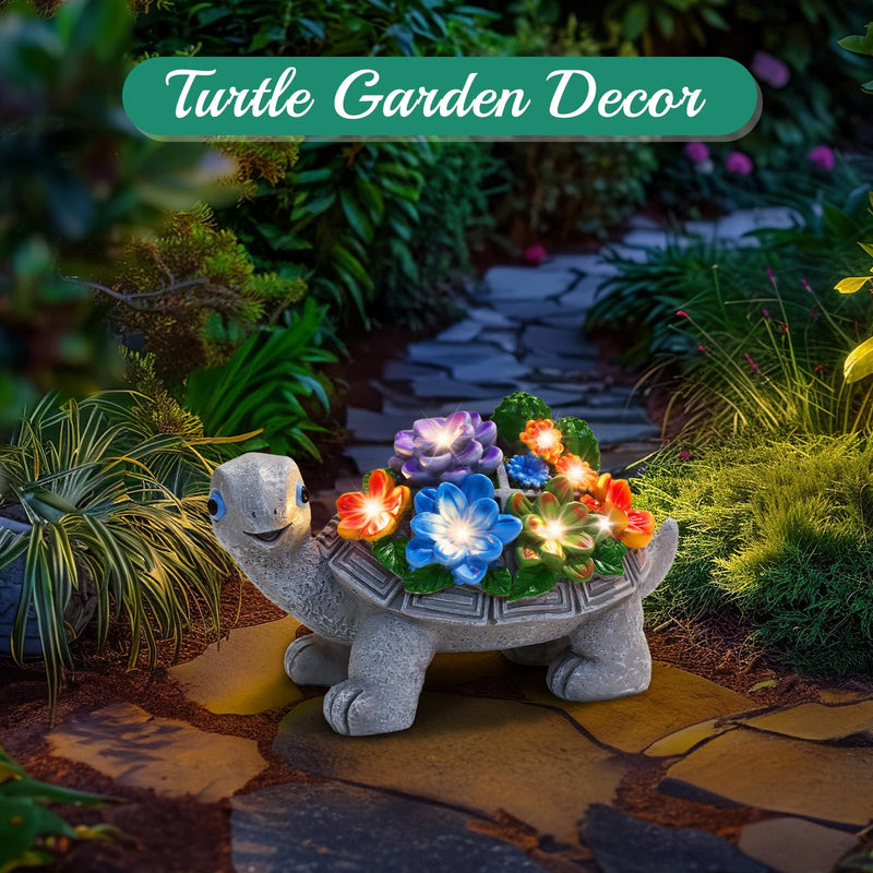 Linkax Valentines Day Gifts for Her Wife Him, Mom Gifts for Mothers Day from Daughter, Turtle Statue Solar Lights Outdoor Garden Decor for Outside Yard Patio Home, Birthday Gifts for Women Grandma