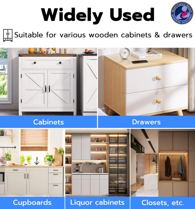 Anweller Smart Cabinet Lock, Hidden No Drill Adhesive Baby Proofing Child Proof Drawer Locks, Keyless RFID Bluetooth Cabinet Locks for Adults File Kitchen Cupboard Closet Liquor - White